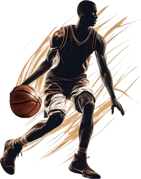 Silhouette icon of a Basketball player