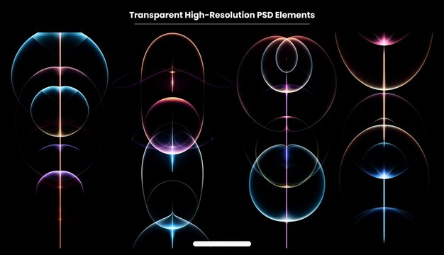 PSD silhouette of music audio speaker on transparent background light circle