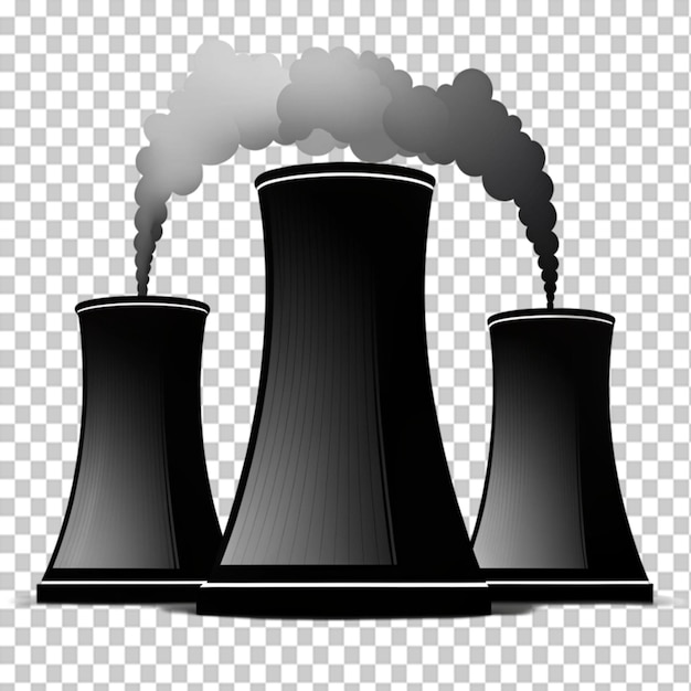 PSD silhouette of a nuclear power plant