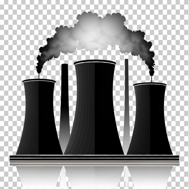 PSD silhouette of a nuclear power plant