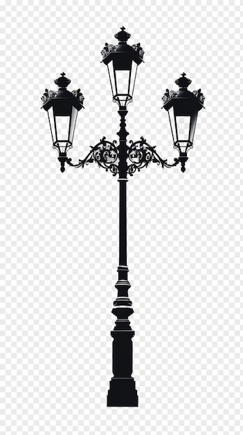 PSD silhouette set street lamp