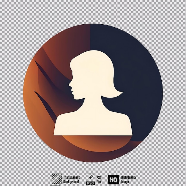 PSD silhouette woman avatar