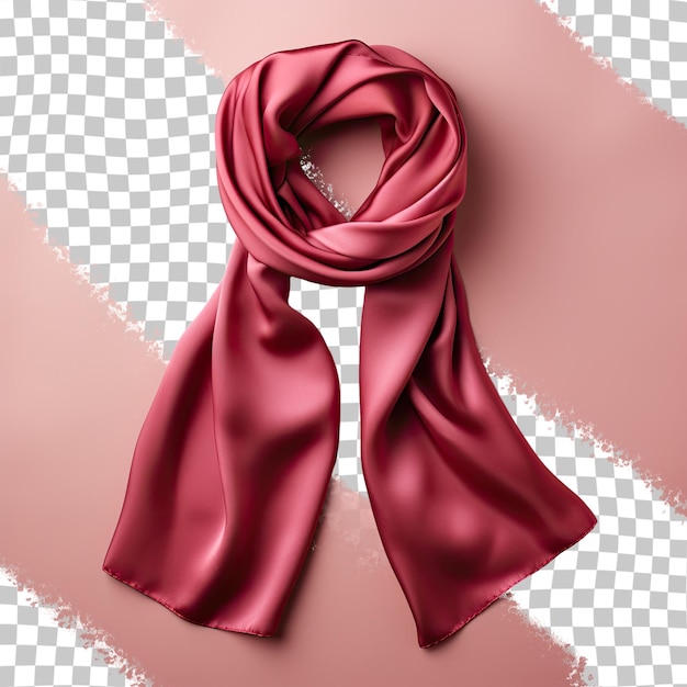 Silk scarf for women on a transparent background