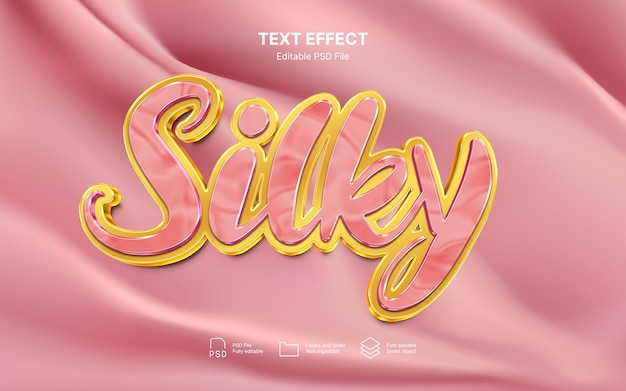 Silk texture text effect