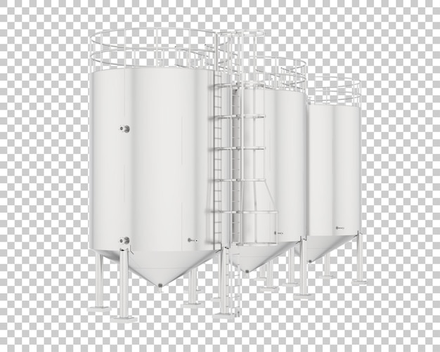 PSD silo isolated on transparent background 3d rendering illustration