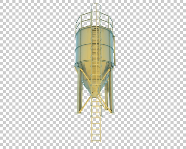 Silo isolated on transparent background 3d rendering illustration