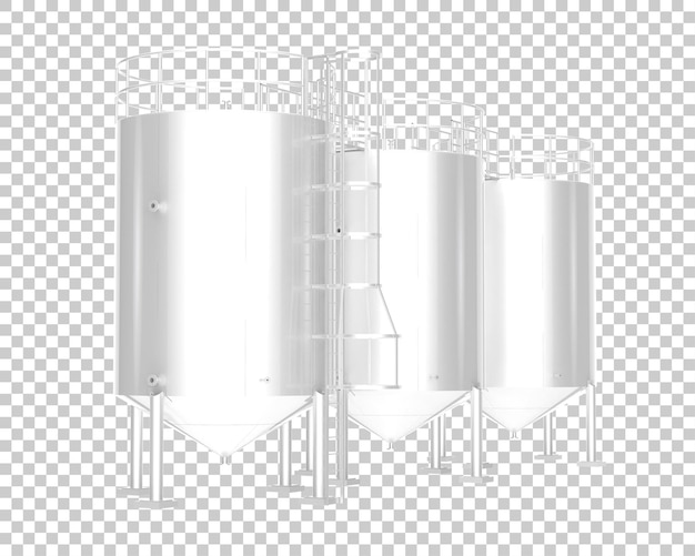 PSD silo staircase isolated on transparent background 3d rendering illustration