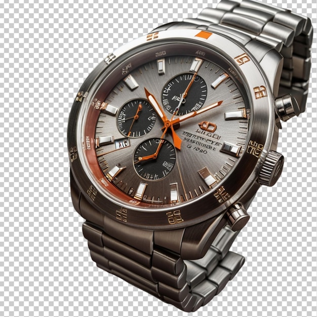 a silver and black watch with the word quot s quot on the face