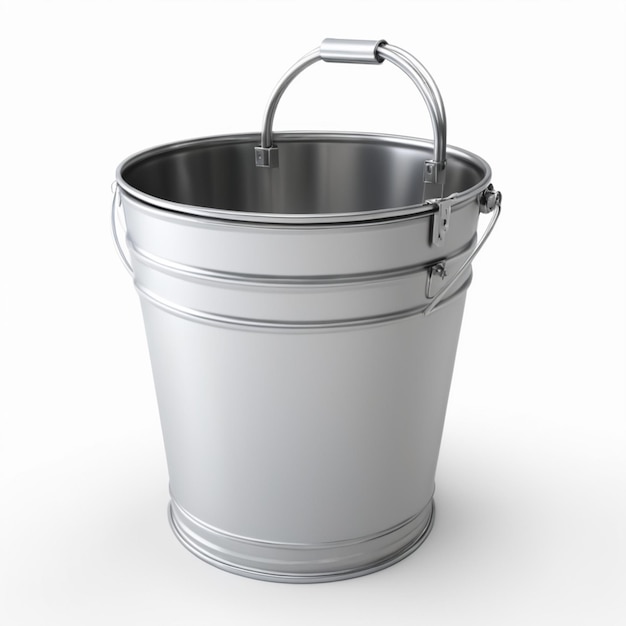 PSD a silver bucket with a handle that says  no  on it