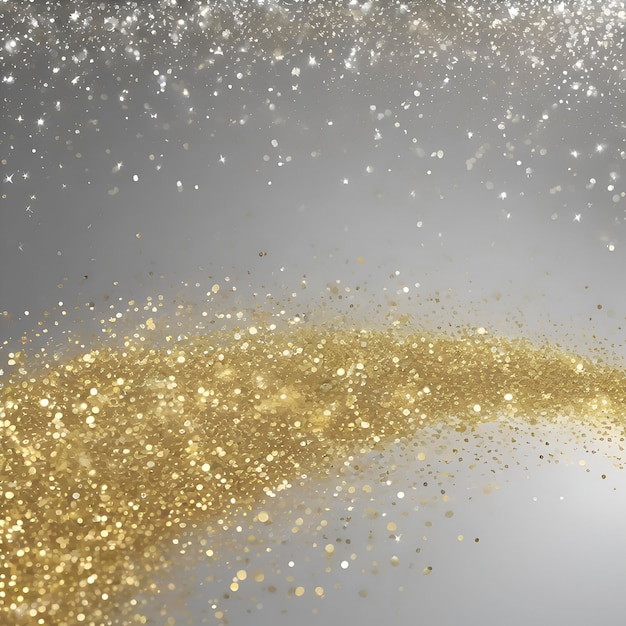 Silver and gold glitter color gradient background