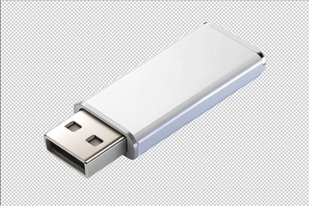 a silver hinge pen drive with a black and white background