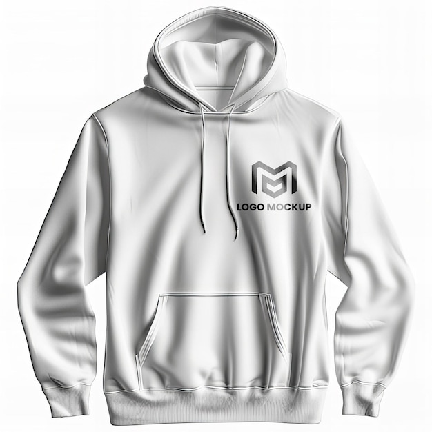 a silver hoodie with the letter m on it