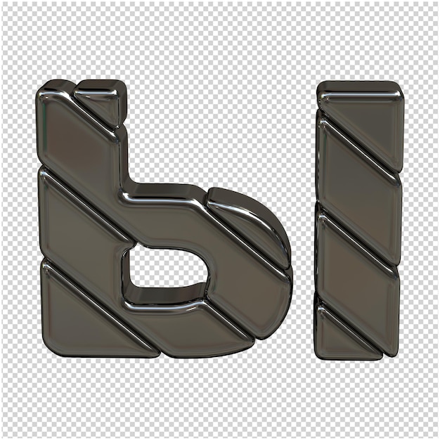 PSD silver letter of the russian alphabet 3d rendering