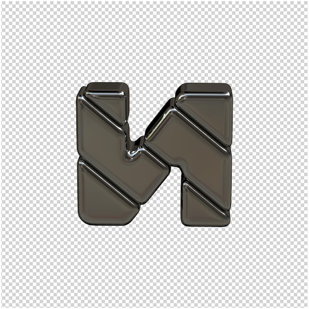 Silver letter of the Russian alphabet 3D rendering