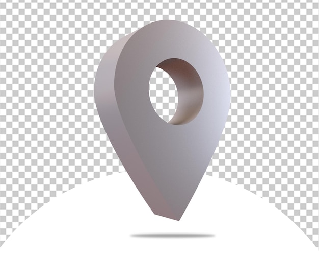 silver location map 3d gps pointer