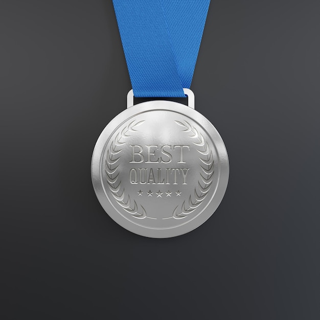 Silver medal mockup