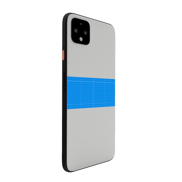 Silver mobile mockup