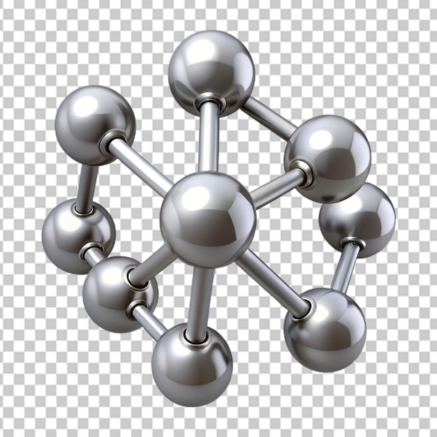 PSD silver molecules transparent background