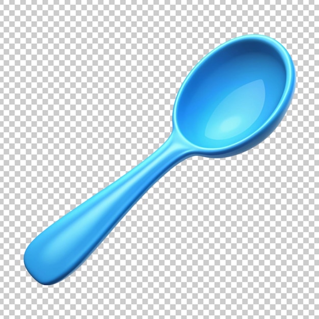 silver spoon on a transparent background