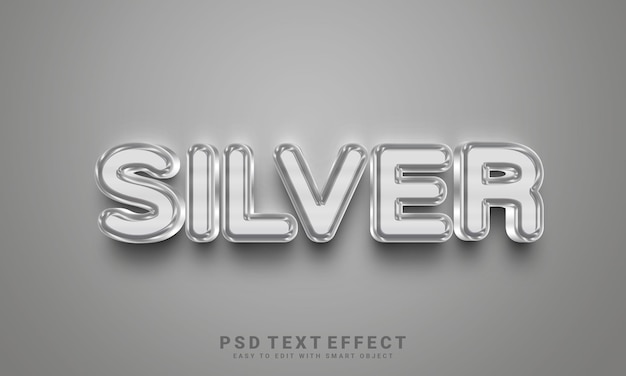 silver text effect