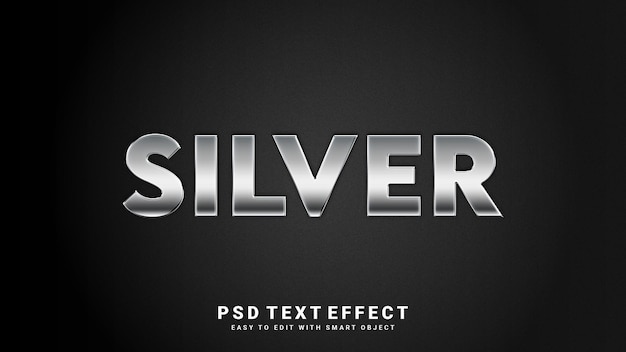 silver text effect