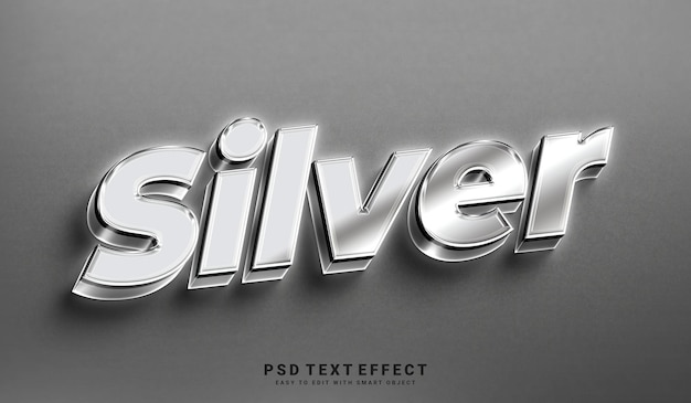 PSD silver text effect