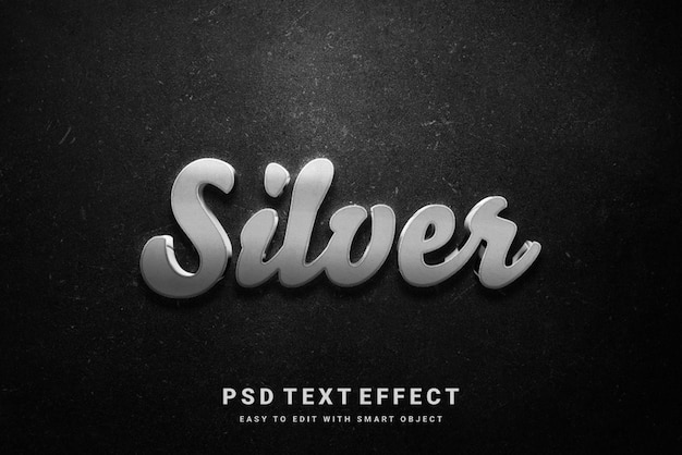 silver text effect