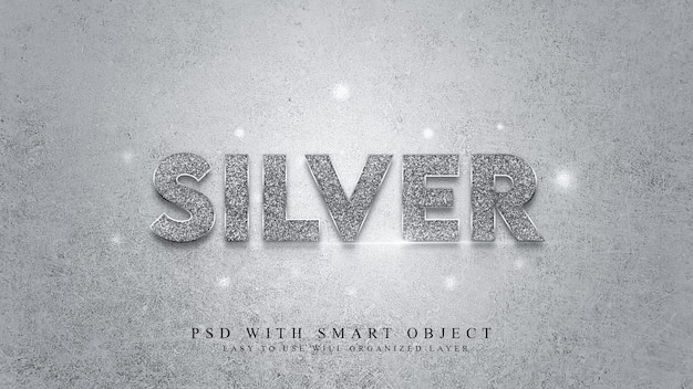 Silver text effect