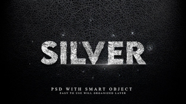 Silver text effect