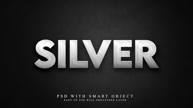 Silver text effect