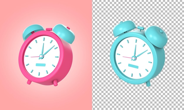 simple 3d alarm clock or time reminder icon illustration