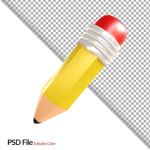 Simple 3D Pencil Illustration Rendering  