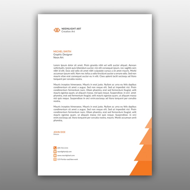 PSD simple a4 letterhead