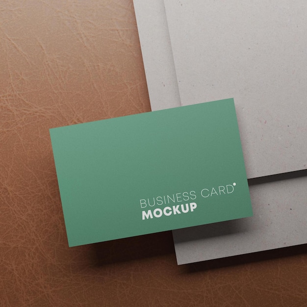 Simple aesthetic business card concept mockup