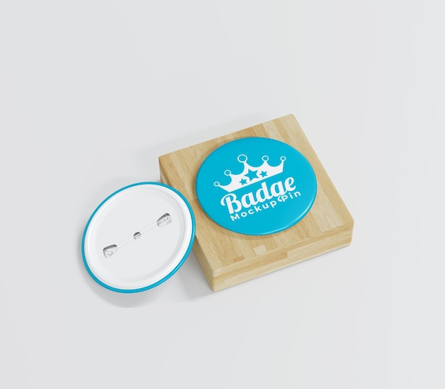 Simple badge mockup for merchandising