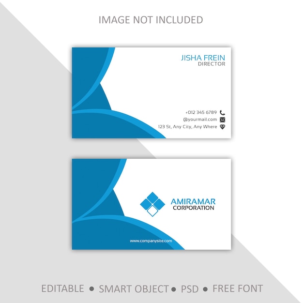 simple blue business card design