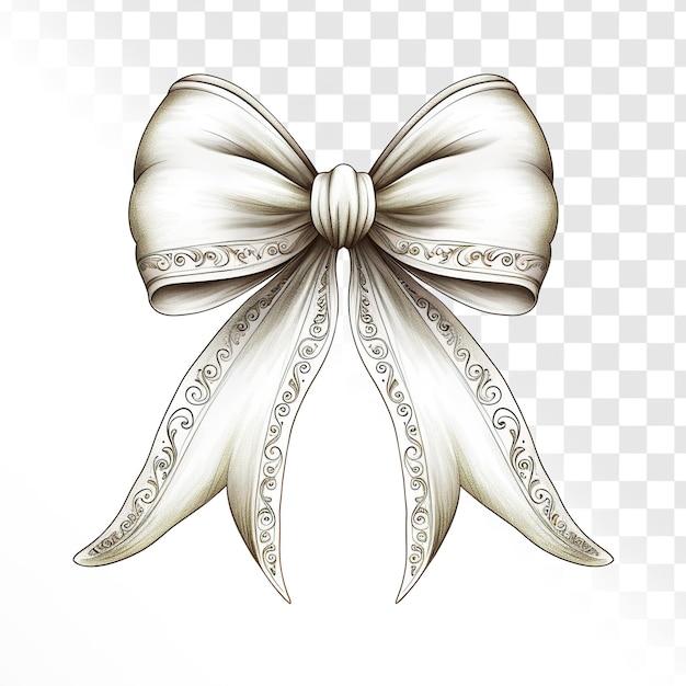 simple bow clip art on transparent background