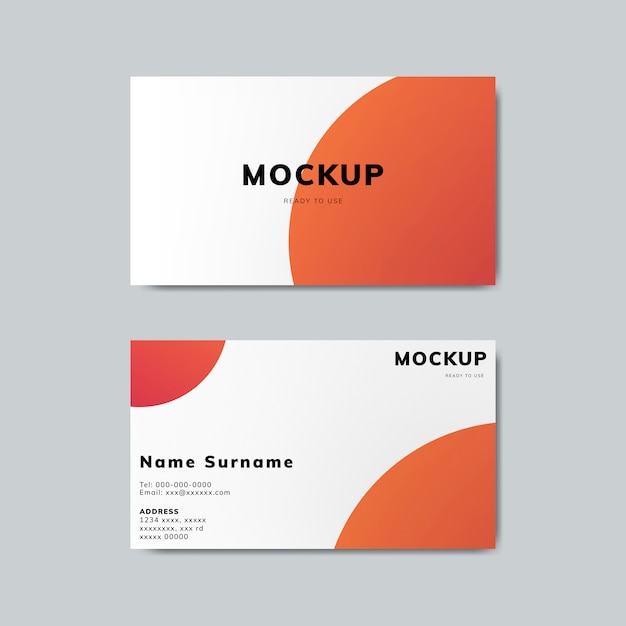 PSD simple business card design mockup