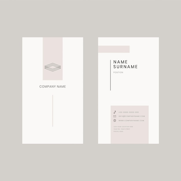 Simple business card psd editable template