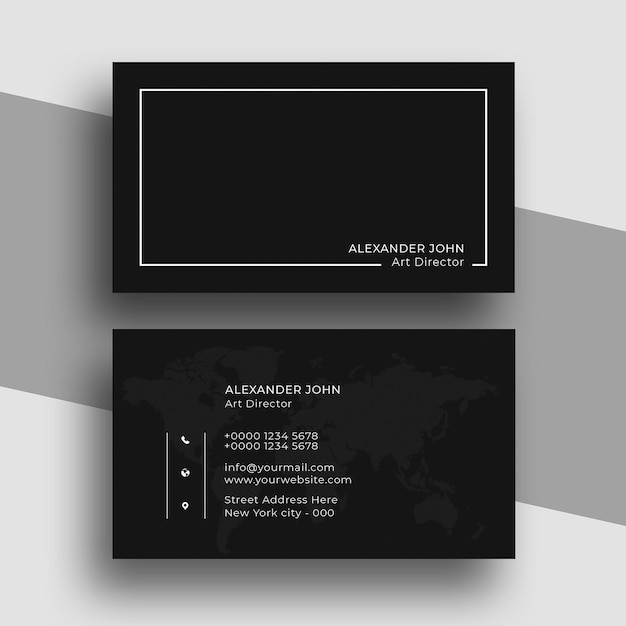 PSD simple clean business card for both corporate personal use psd template