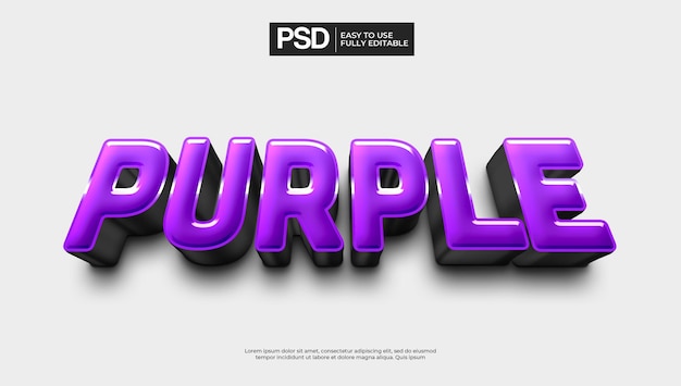 Simple clean purple text effect