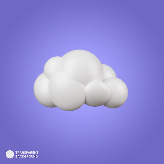 Simple cloud icon isolated on blue background