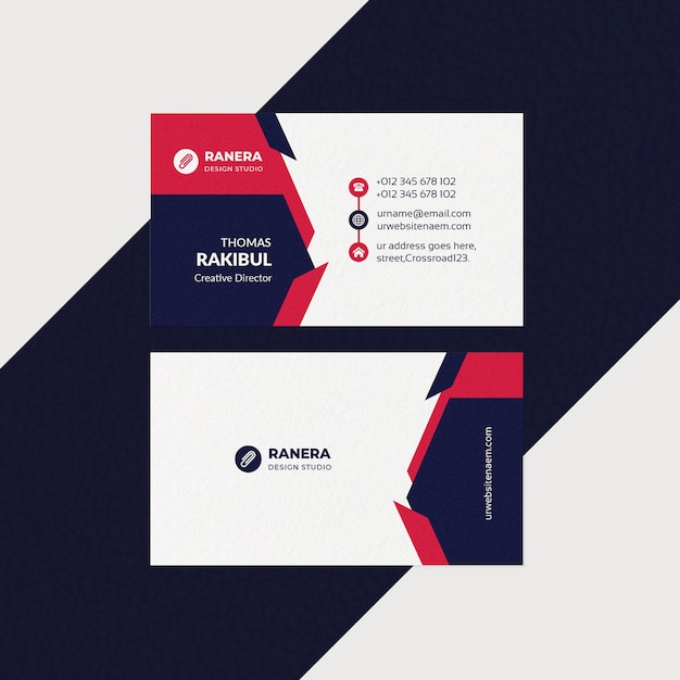 Simple corporate business card template