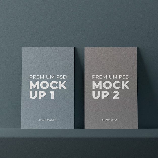 Simple elegant card mockup with textured design