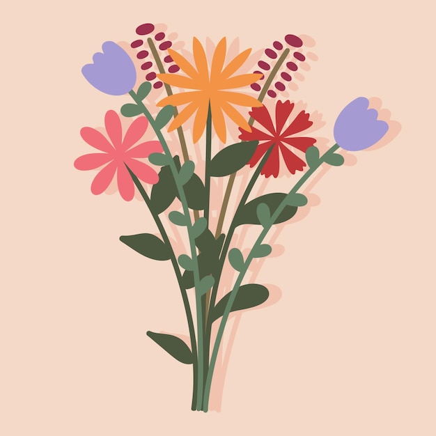 PSD simple flower bouquet