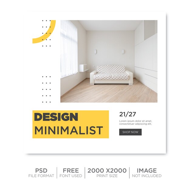 Simple furniture social media post template 