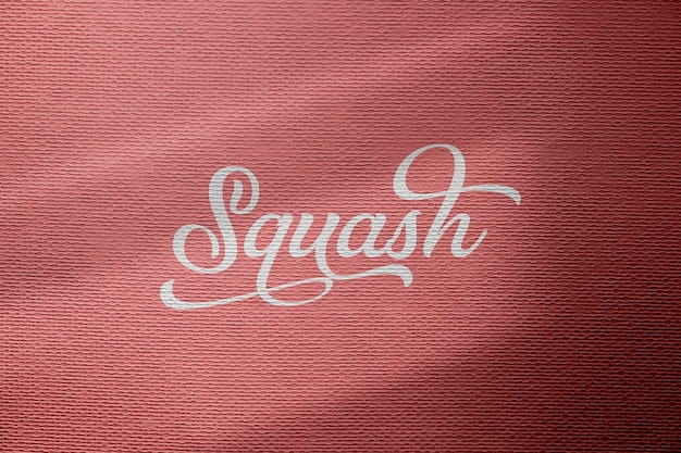 Simple Logo Mockup on Fabric Texture