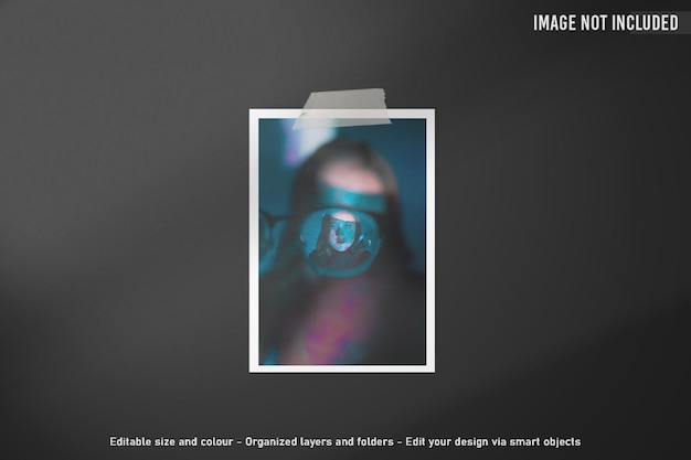 Simple Minimalist Mood board Photo Polaroid Mockup