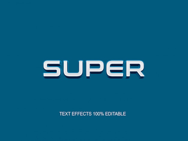 Simple modern blue text style editable font effect