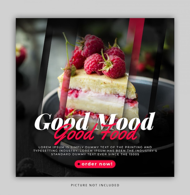 Simple Modern Dynamic Food Instagram Post Feed Template